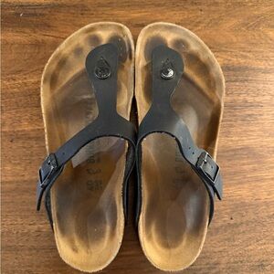 Birkenstocks Black Leather Sandals